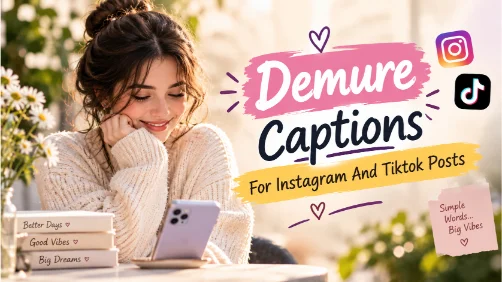 Demure Captions Instagram Tiktok Posts