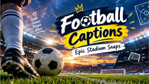 Football Captions Epic Stadium Snaps