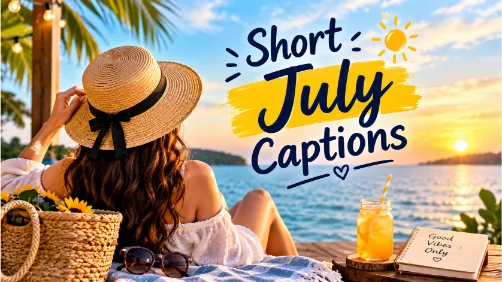 Short July Captions Brighten Feed